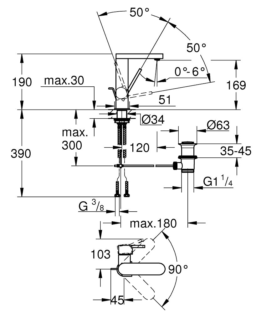 GROHE ΜΠΑΤΑΡΙΑ ΝΙΠΤΗΡΑ PLUS 23871003 ΧΡΩΜΕ - Image 2