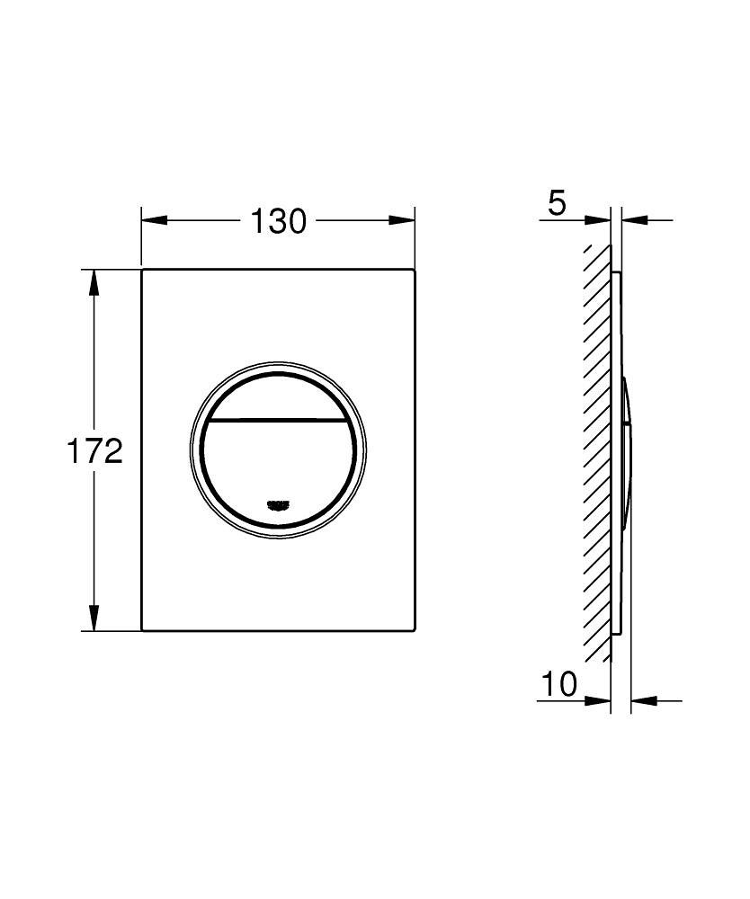 GROHE ΠΛΑΚΕΤΑ ΕΝΕΡΓΟΠΟΙΗΣΗΣ NOVA COSMOPOLITAN S ΧΡΩΜΕ 37601000 - Image 2