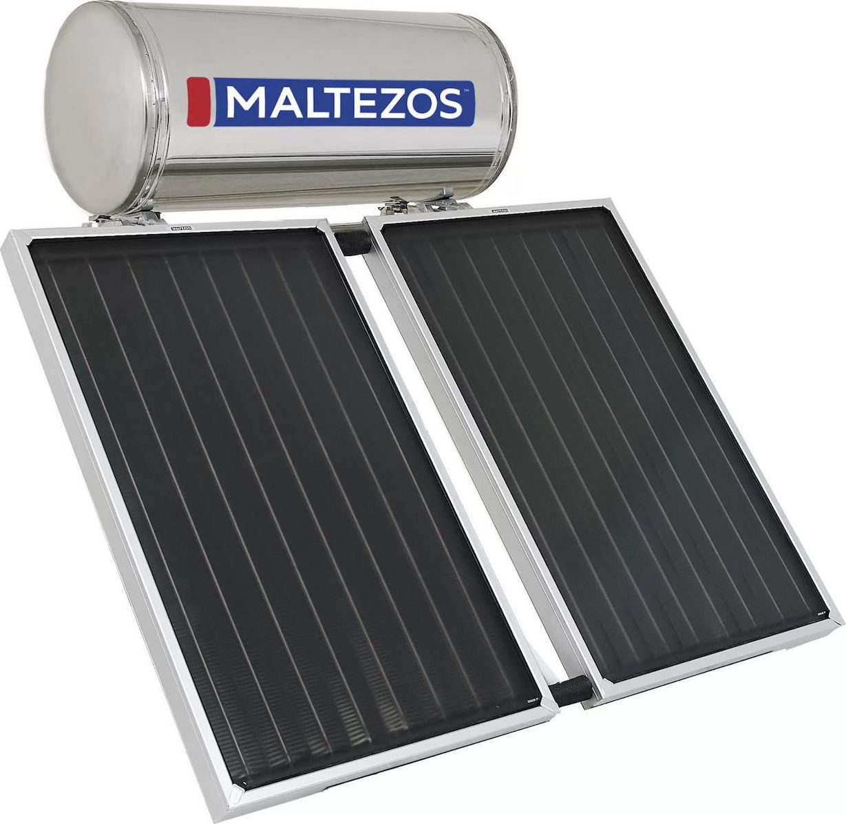 Maltezos MALT H SAC Ηλιακός Θερμοσίφωνας 200 λίτρων Inox Διπλής Ενέργειας με 1,5 Χ2τ.μ. 3 τ.μ Συλλέκτη Ανοξειδωτ.Κεραμοσκεπης 21.10.049