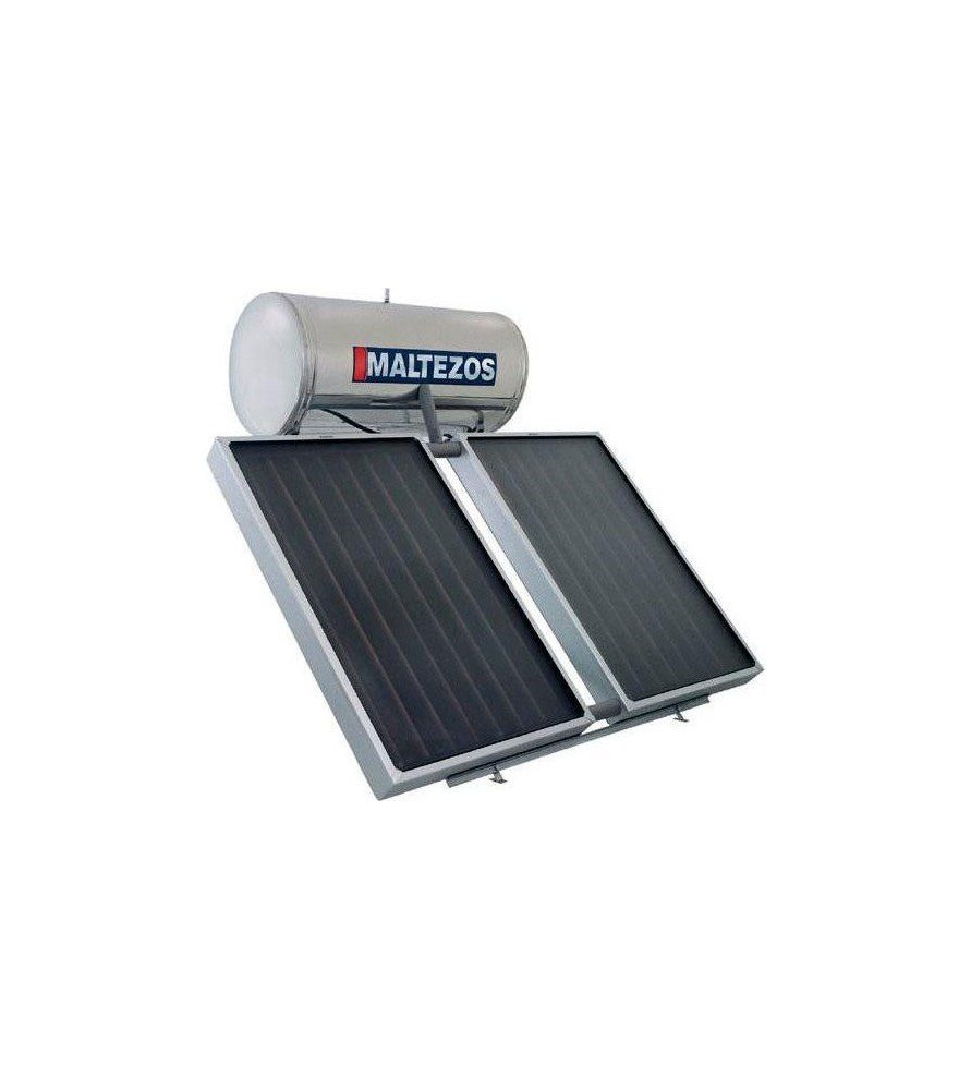 Maltezos MALT H SAC Ηλιακός Θερμοσίφωνας 200 λίτρων Inox Τριπλής Ενέργειας με 1,35 Χ2τ.μ. 2,7 τ.μ Συλλέκτη Ανοξειδωτ.Κεραμοσκεπης 21.40.105
