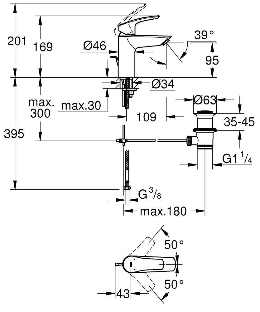 GROHE ΜΠΑΤΑΡΙΑ ΝΙΠΤΗΡΑ EUROSMART ΧΡΩΜΕ 33265003 - Image 2