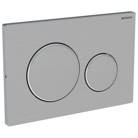 GEBERIT ΜΗΧΑΝΙΚΗ ΠΛΑΚΕΤΑ SIGMA 20 ROUND INOX ΜΕ ΔΑΚΤΥΛΙΟ ΧΡΩΜΕ ΓΥΑΛΙΣΤΕΡΟ 115.889.SN.1 ΑΝΤΙΒΑΝΔΑΛΙΣΤΙΚΗ