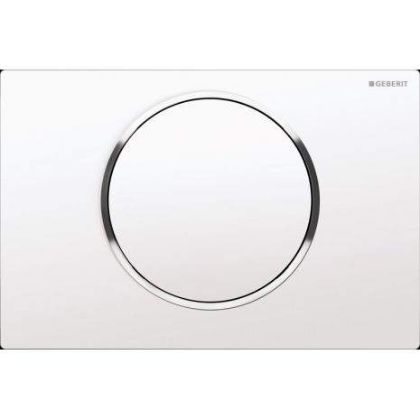 GEBERIT ΜΗΧΑΝΙΚΗ ΠΛΑΚΕΤΑ SIGMA 10 ROUND ΛΕΥΚΗ ΓΥΑΛΙΣΤΕΡΗ ΜΕ ΔΑΚΤΥΛΙΟ ΧΡΩΜΕ ΓΥΑΛΙΣΤΕΡΟ 115.758.KJ.5 16.4 x 24.6