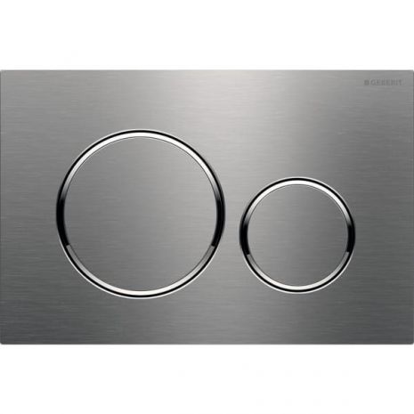 GEBERIT ΜΗΧΑΝΙΚΗ ΠΛΑΚΕΤΑ SIGMA 20 ROUND INOX ΜΕ ΔΑΚΤΥΛΙΟ ΧΡΩΜΕ ΓΥΑΛΙΣΤΕΡΟ 115.882.SN.1 16.4 x 24.6