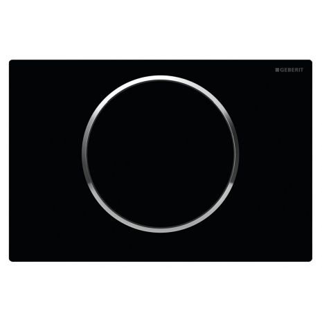 GEBERIT ΜΗΧΑΝΙΚΗ ΠΛΑΚΕΤΑ SIGMA 10 ROUND ΜΑΥΡΗ ΓΥΑΛΙΣΤΕΡΗ ΜΕ ΔΑΚΤΥΛΙΟ ΧΡΩΜΕ ΓΥΑΛΙΣΤΕΡΟ 115.758.KM.5 16.4 x 24.6