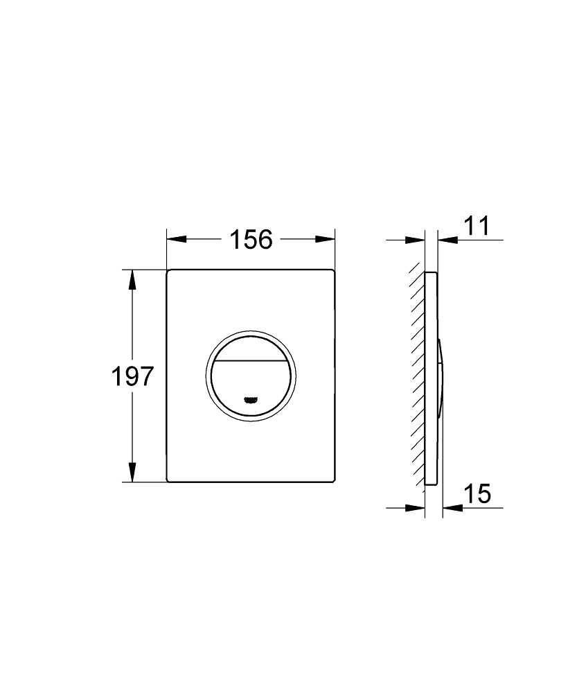 GROHE ΠΛΑΚΕΤΑ ΕΝΕΡΓΟΠΟΙΗΣΗΣ NOVA COSMOPOLITAN ΧΡΩΜΕ 38765000 - Image 5