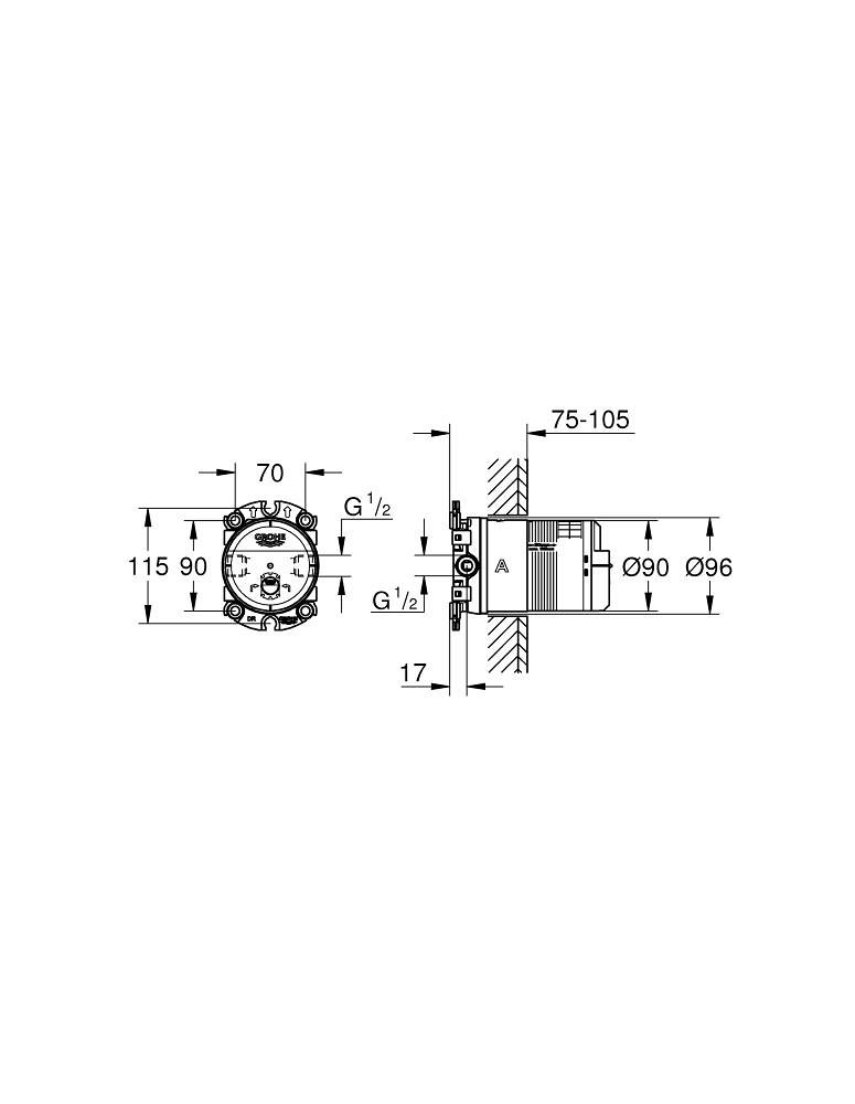 GROHE ΜΗΧΑΝΙΣΜΟΣ ΕΝΤΟΙΧΙΣΜΟΥ ΓΙΑ ΚΕΦΑΛΕΣ RAINSHOWER SMARTACTIVE 26483000 - Image 8