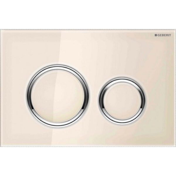 GEBERIT ΜΗΧΑΝΙΚΗ ΠΛΑΚΕΤΑ SIGMA 50 ROUND SAND GREY ΓΥΑΛΙΝΗ ΜΕ ΔΑΚΤΥΛΙΟ ΧΡΩΜΕ ΓΥΑΛΙΣΤΕΡΟ 115.884.JL.1 16.4 x 24.6