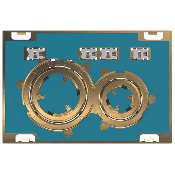 GEBERIT ΜΗΧΑΝΙΚΗ ΠΛΑΚΕΤΑ SIGMA 50 ROUND 115.652.00.1 ΜΕ ΔΑΚΤΥΛΙΟ ΧΡΥΣΟ (Εφαρμογή πλακιδίων) 16.4 x 24.6