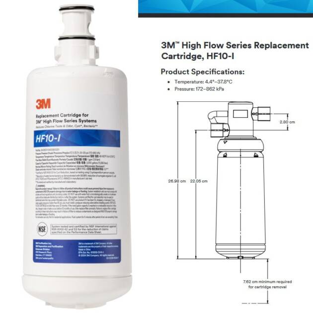 3M ΦΙΛΤΡΟ ΝΕΡΟΥ HIGH FLOW SERIES FILTER CARTRIDGE 0.2μm eu-hf10i