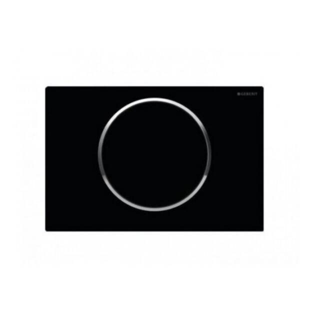 GEBERIT ΜΗΧΑΝΙΚΗ ΠΛΑΚΕΤΑ SIGMA 10 ROUND ΜΑΥΡΗ ΜΑΤ ΜΕ ΔΑΚΤΥΛΙΟ ΧΡΩΜΕ ΓΥΑΛΙΣΤΕΡΟ 115.758.14.5 16.4 x 24.6