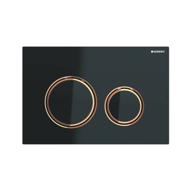 GEBERIT ΜΗΧΑΝΙΚΗ ΠΛΑΚΕΤΑ SIGMA 50 ROUND ΜΑΥΡΗ ΓΥΑΛΙΝΗ ΜΕ ΔΑΚΤΥΛΙΟ ΚΟΚΚΙΝΟ ΧΡΥΣΟ 115.650.SJ.1 16.4 x 24.6