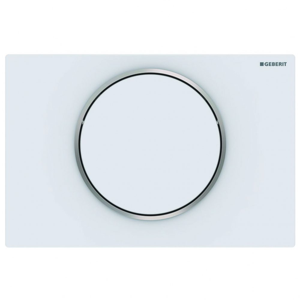 GEBERIT ΜΗΧΑΝΙΚΗ ΠΛΑΚΕΤΑ SIGMA 10 ROUND ΛΕΥΚΟ ΜΑΤ ΜΕ ΔΑΚΤΥΛΙΟ ΧΡΩΜΕ ΓΥΑΛΙΣΤΕΡΟ 115.758.JT.5 16.4 x 24.6