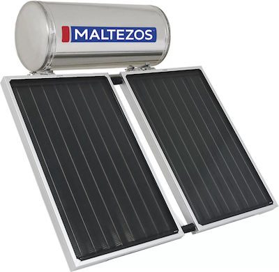 ΜΑΛΤΕΖΟΣ ΗΛΙΑΚΟΣ ΘΕΡΜΟΣΙΦΩΝΑΣ 200Lt/3m2 2SAC (100x150) INOX ΤΡΙΠΛΗΣ ΕΝΕΡΓΕΙΑΣ ΓΙΑ ΑΝΤΛΙΑ ΘΕΡΜΟΤΗΤΑΣ